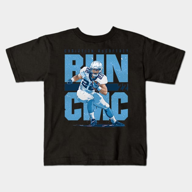 Christian Mccaffrey Carolina Cmc Kids T-Shirt by binchudala